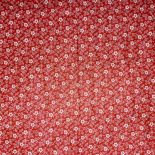 1/2 yd Dusty Rusty Red Floral