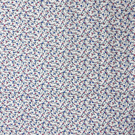 1 1/3 yd* White Tiny Floral