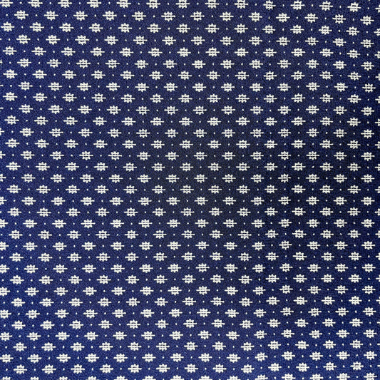 1 yd Blue White Pattern