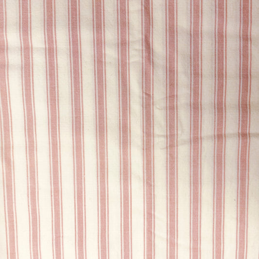 2/3 Yd White Pink Stripe