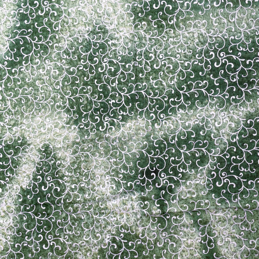 1 Yd Green Metallic Vine