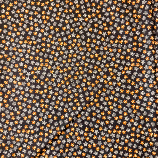 6 2/3 Yds x 44" Navy Brown Blue Floral Cotton Heide Beth Designs Fabric