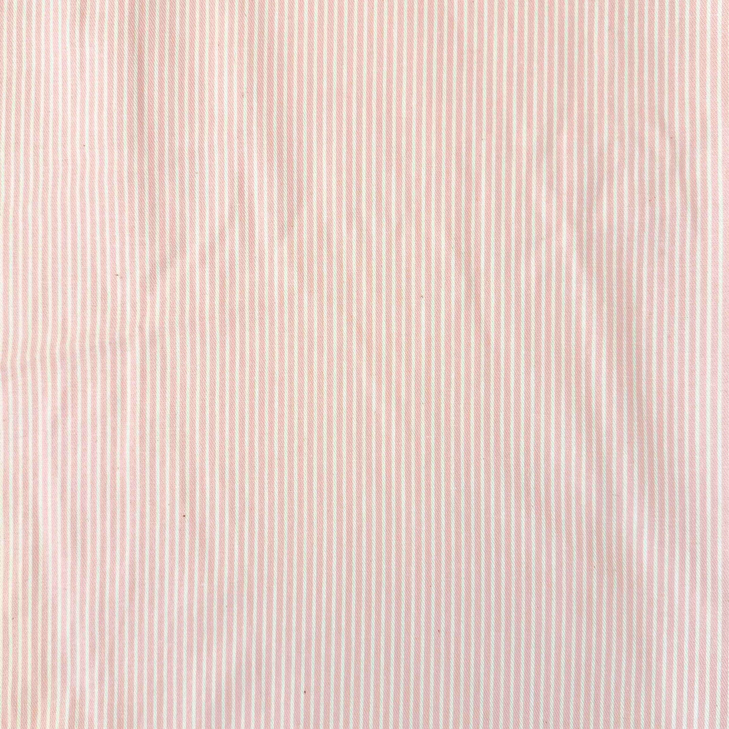 4 Yds x 62" Pink White Striped Cotton Denim