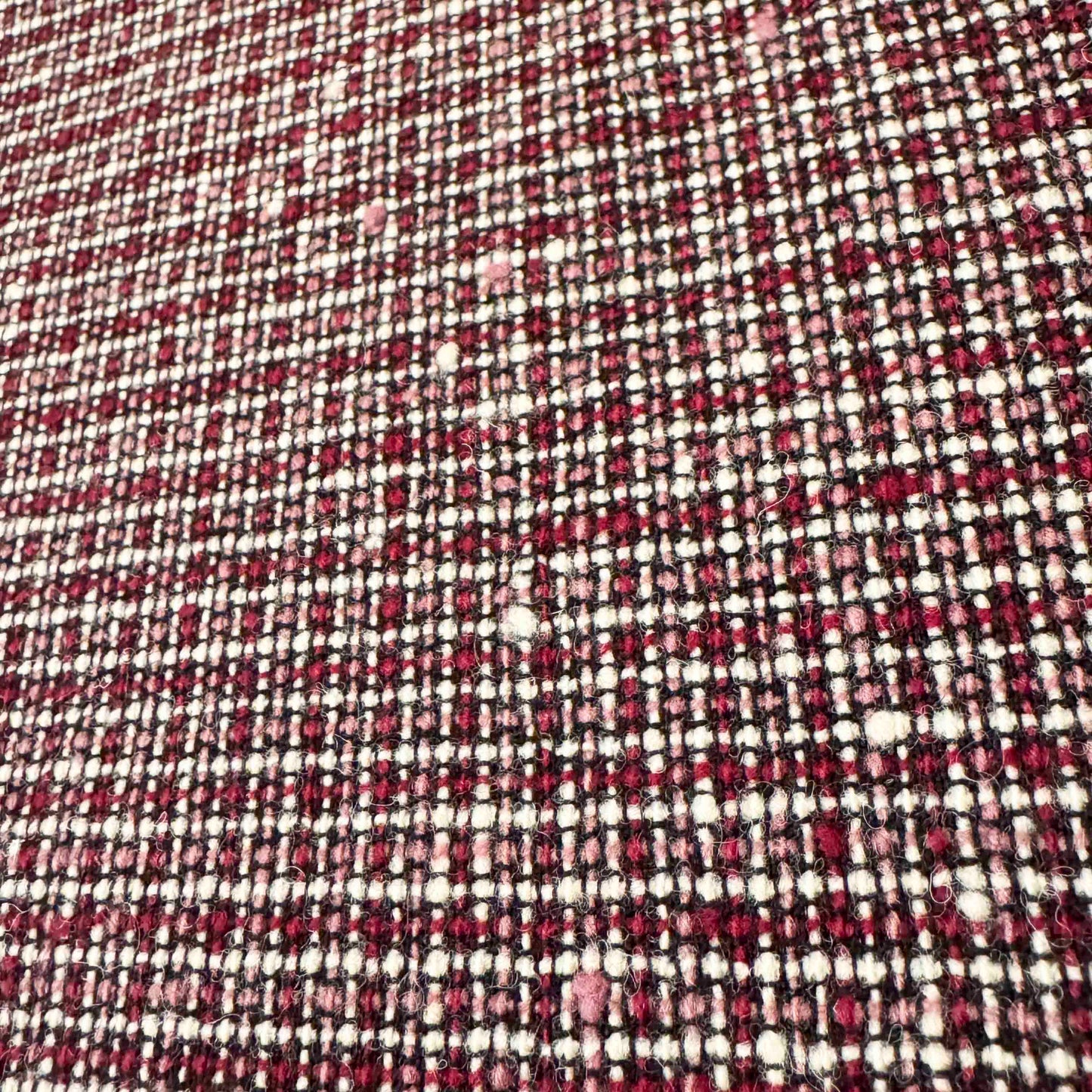 1 Yd x 60" Red Mauve Woven Natural (Wool?) Fabric