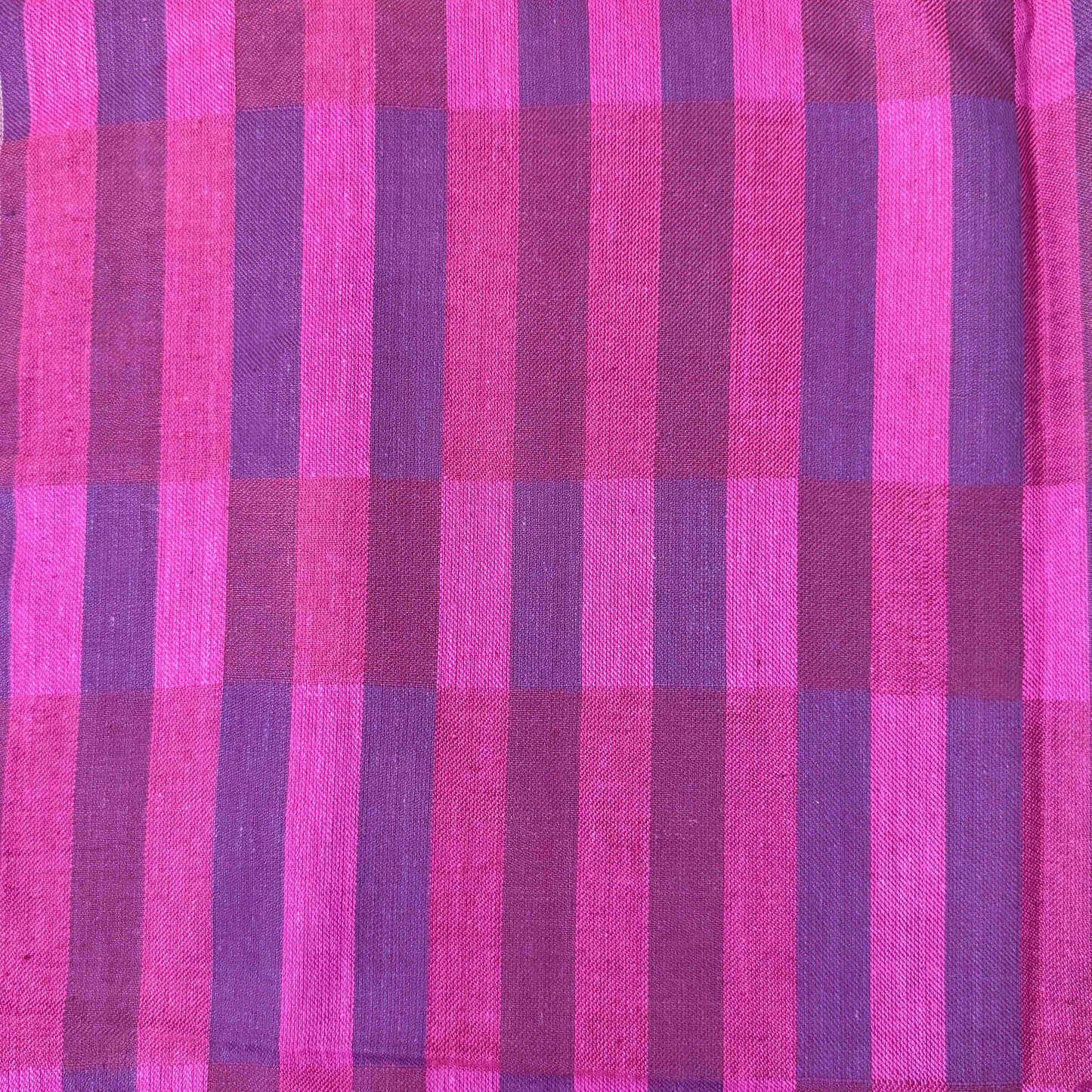 2 1/2 Yds x 45" Purple Wide Stripe Woven Cotton Fabric