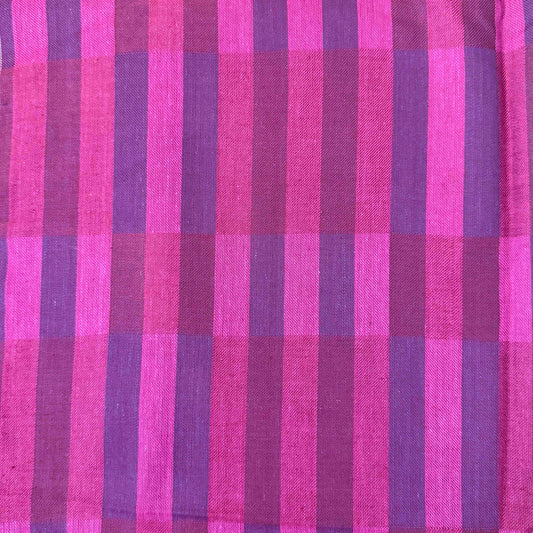 2 1/2 Yds x 45" Purple Wide Stripe Woven Cotton Fabric