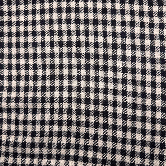 2 Yds x 60" Black and White Checkered Weave Cotton Fabric