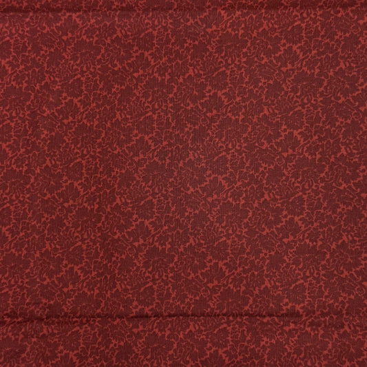 1 2/3 Yds x 44" Red Floral Oxford Hall by Connecting Threads Cotton Fabric