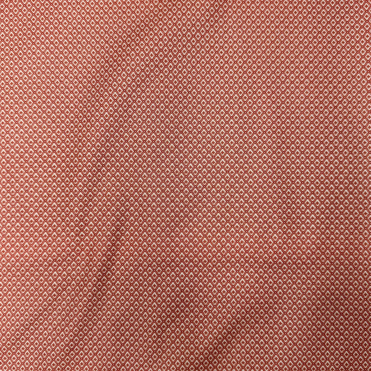 ✂️ 44" Reddish Orange Squiggly Diamond Hometown Americana by Connecting Threads Cotton Fabric