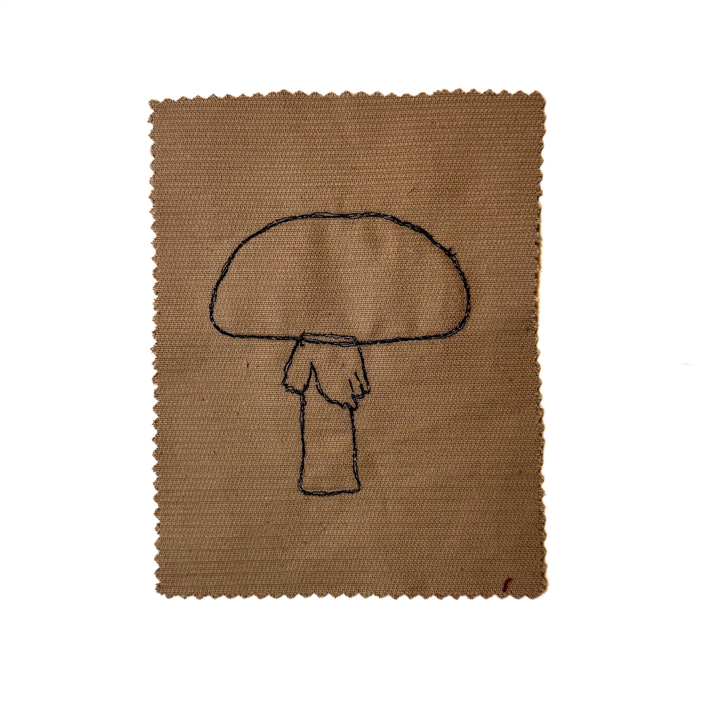 Amonita Mushroom Sew-On Patch, 5" x 6.5", Corduroy, Poly Fabric