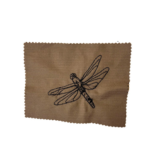 Dragonfly Sew-On Patch, 5" x 6.5", Corduroy, Cotton Fabric