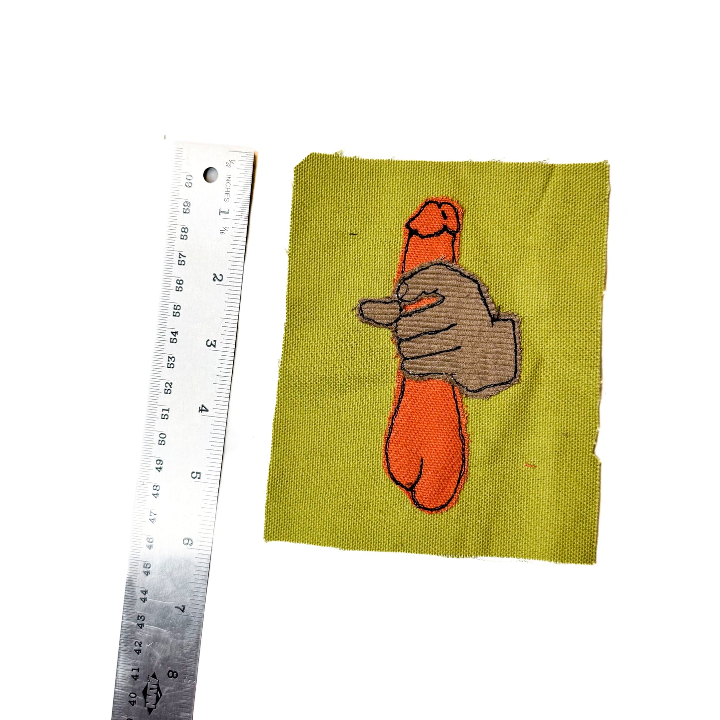 Stroke Sew-On Patch, 4.5" x 6", Cotton, Corduroy Fabric
