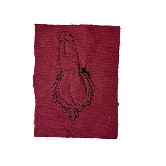 Framed Sew-On Patch, 6" x 7.5", Corduroy, Cotton Fabric