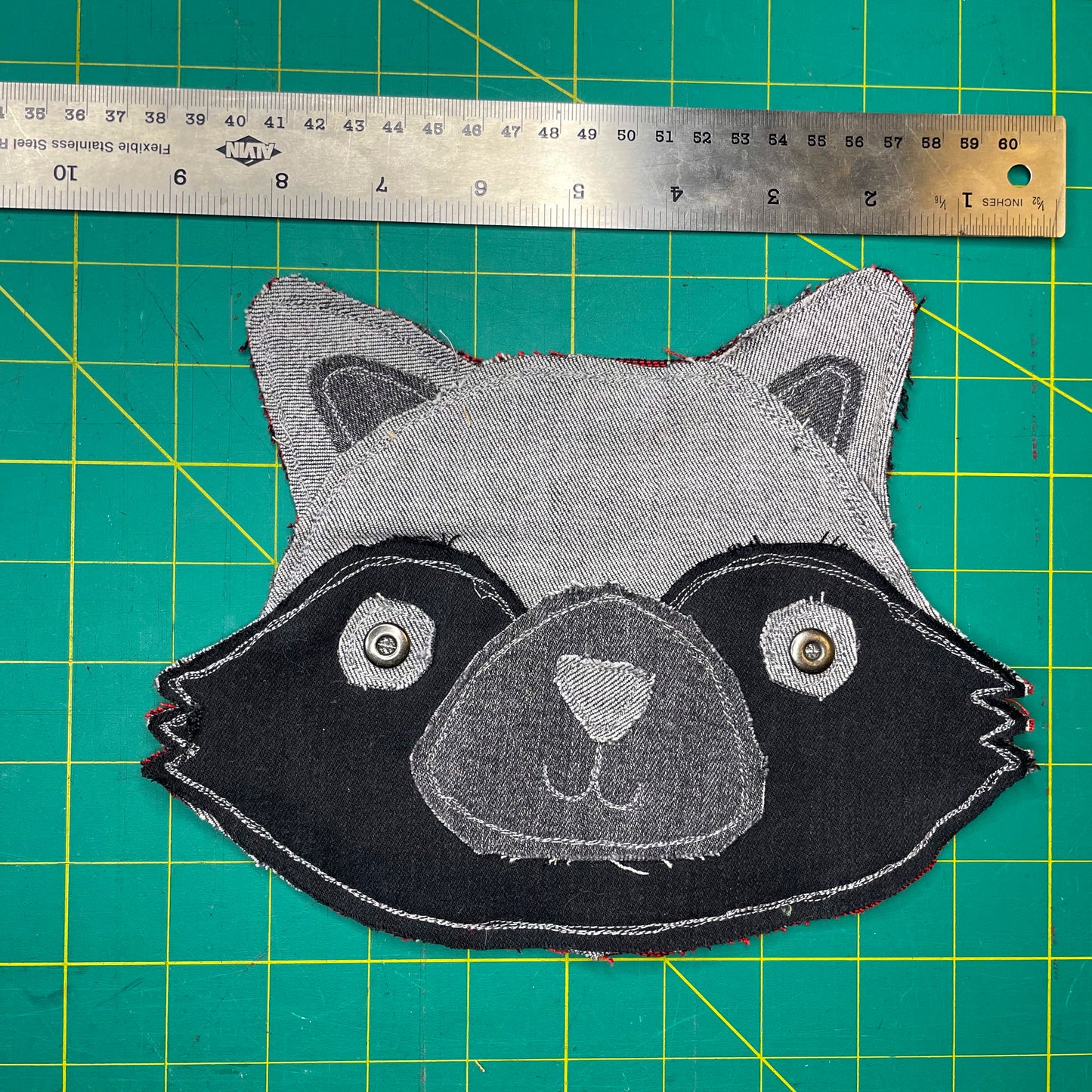 "Trash Panda" Sew-On Patch, Black, 9" x 7"