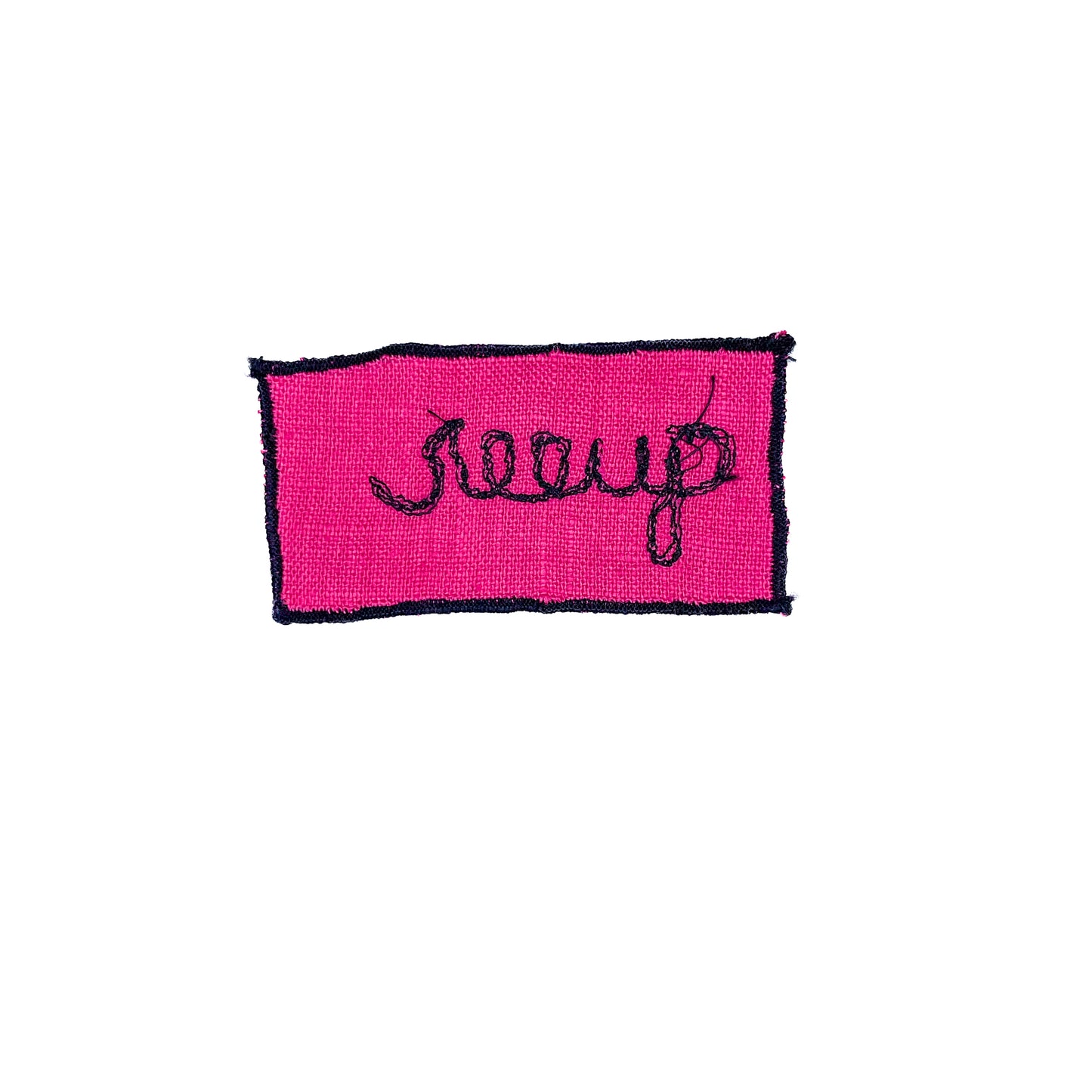 "Queer" Sew-On Patch, Pink, 2" x 3"