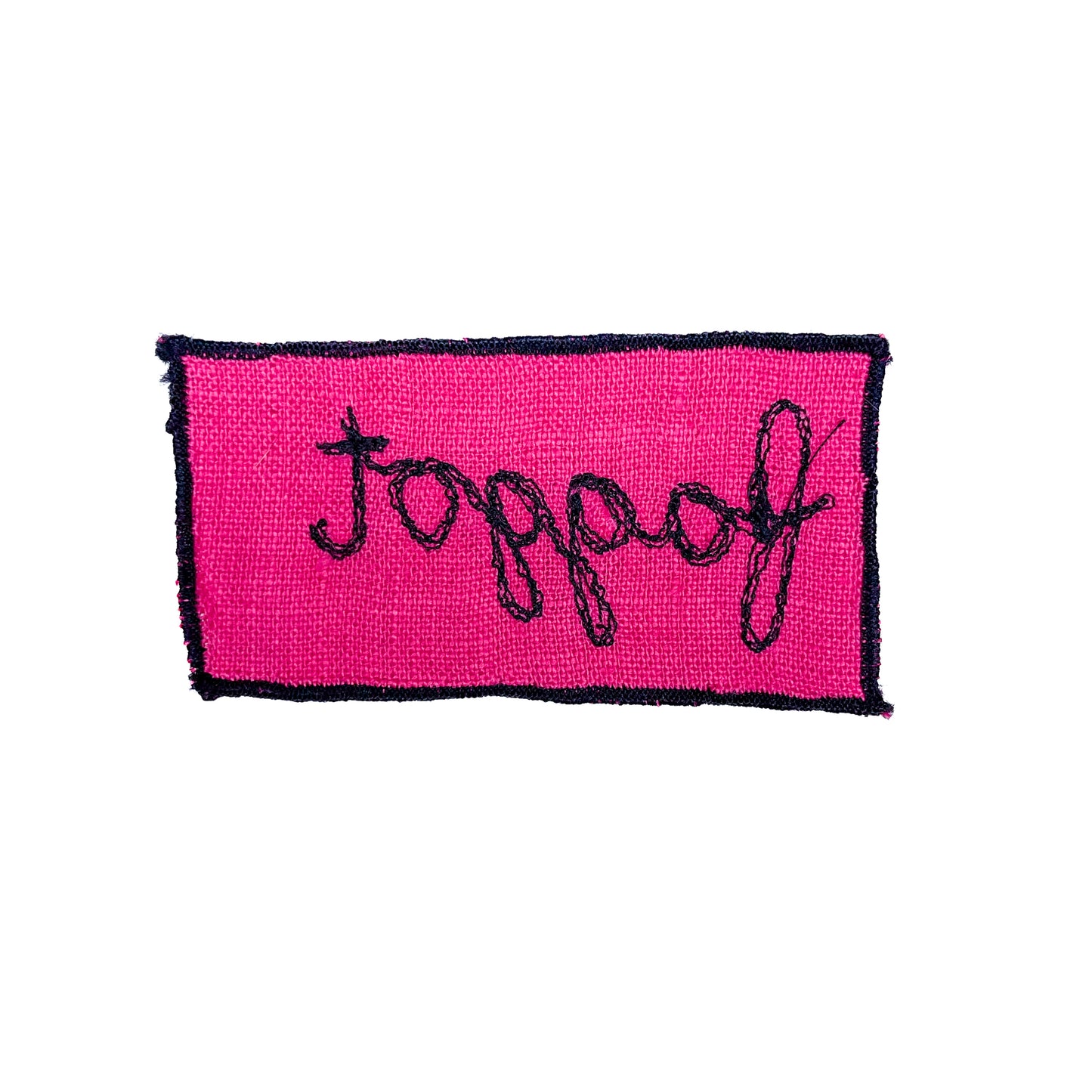 "Faggot" Sew-On Patch, Pink, 2" x 3"