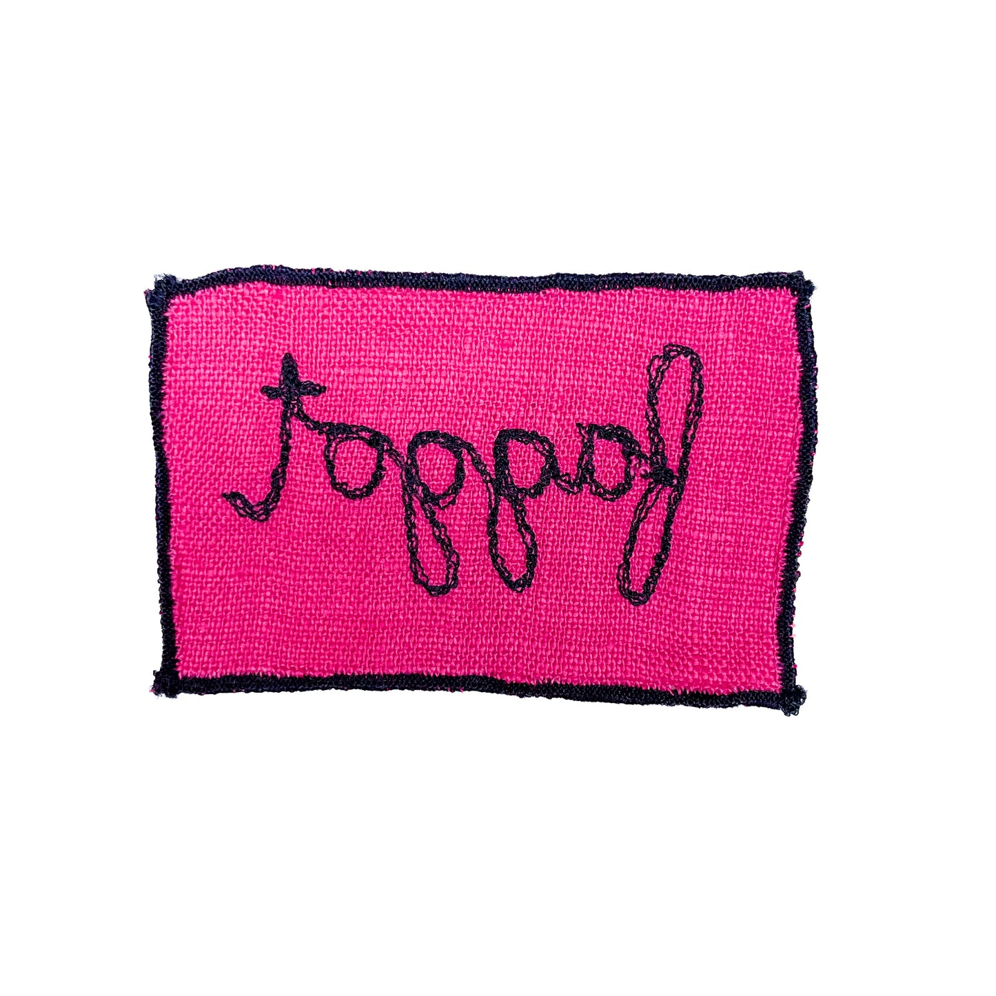 "Faggot" Sew-On Patch, Pink, 2" x 3"