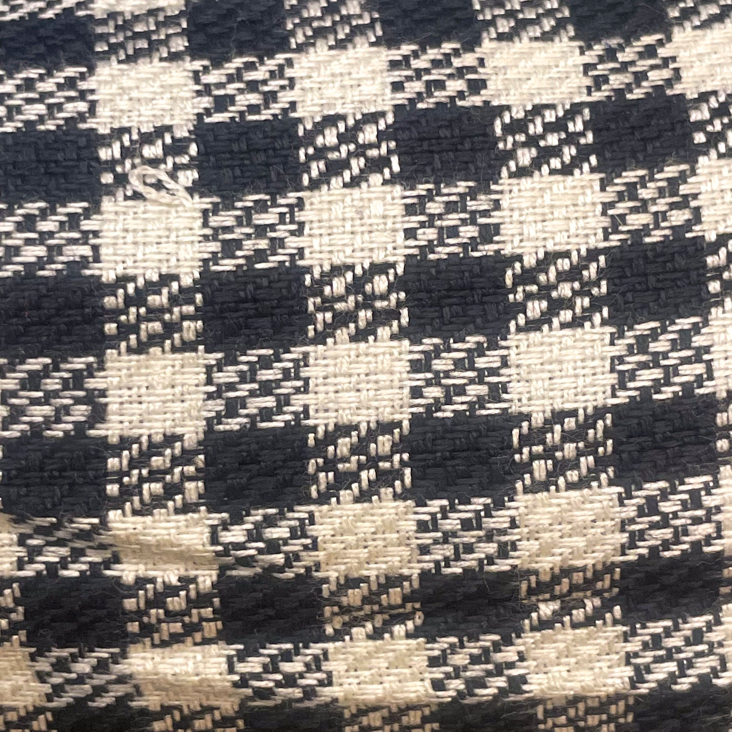 2 Yds Black & White Checkered Cotton