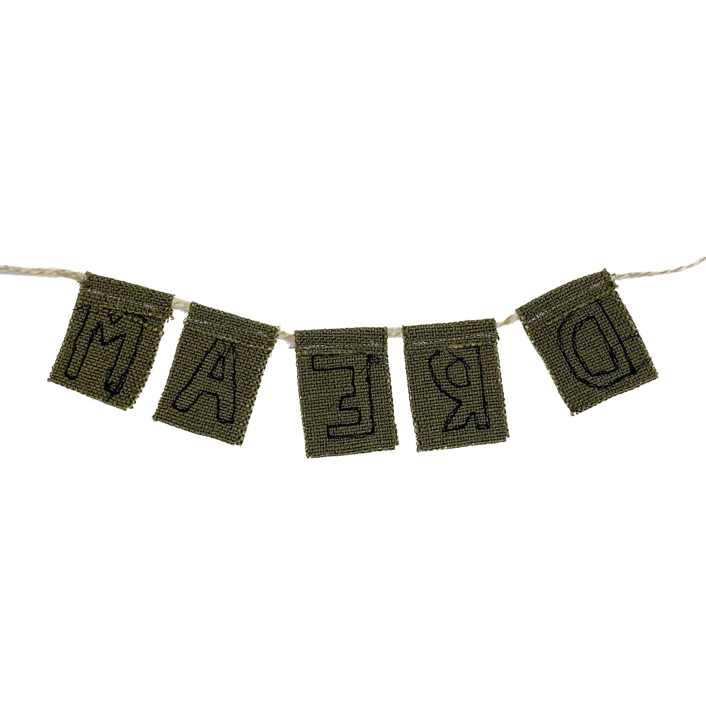 "Dream" Banner, Small, 1.5" x 2" letters