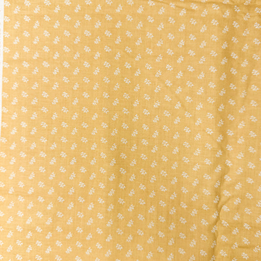 3 3/4 Yds x 44" Yellow Tiny Leaf Concord Sunny Patch Cotton Fabric