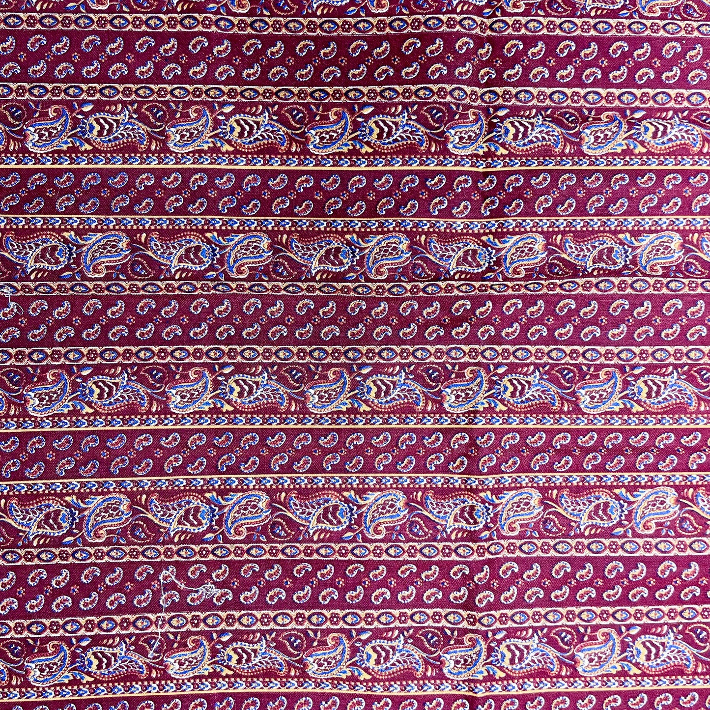 2/3 yd Burgundy Paisley