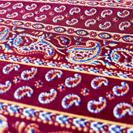 2/3 yd Burgundy Paisley