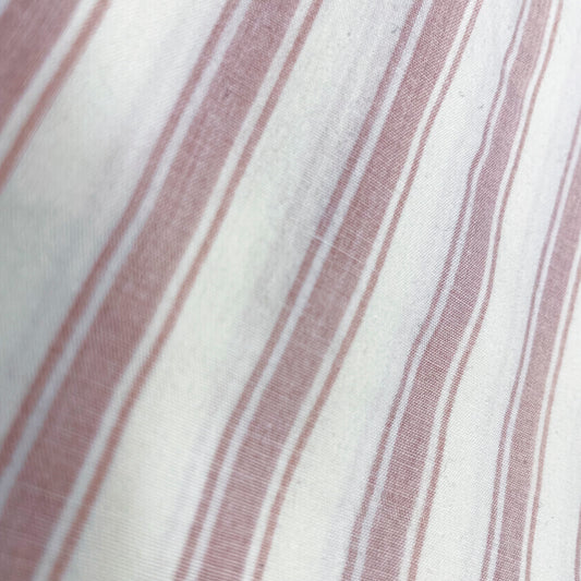 2/3 Yd White Pink Stripe