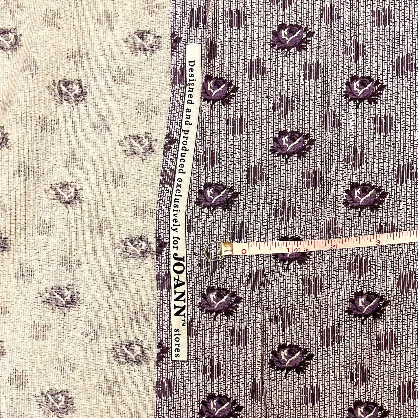 3 1/3 Yds Purple Rose, Joann Fabrics