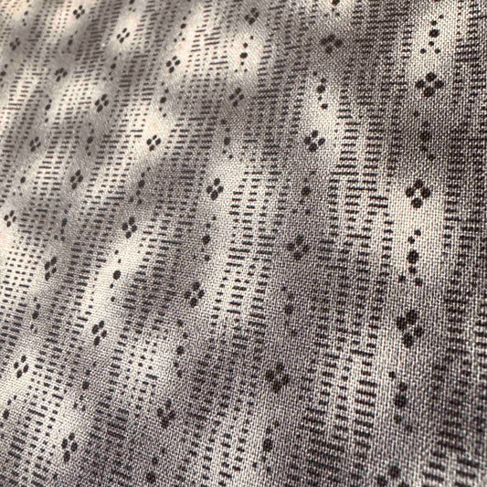 5 2/3 Yds x 44" Black Grey Mottled Geometric Cotton Fabric