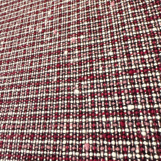 1 Yd x 60" Red Mauve Woven Natural (Wool?) Fabric