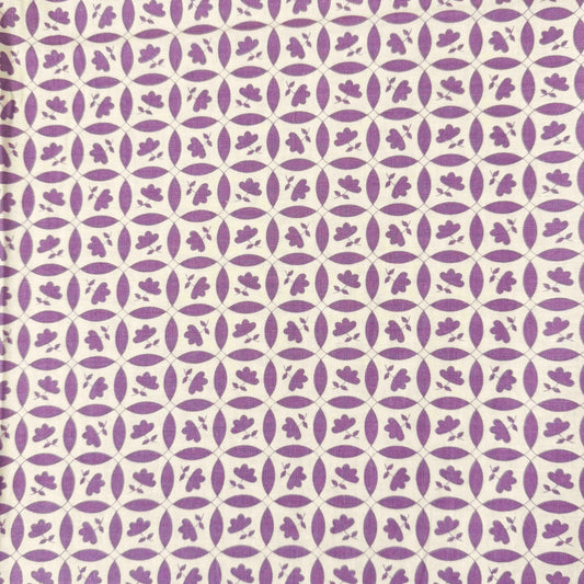 1 Yd x 44" Purple Floral Geometric Cotton Sun Porch Prints Two by Four Corner Designs Nathan Fabrics