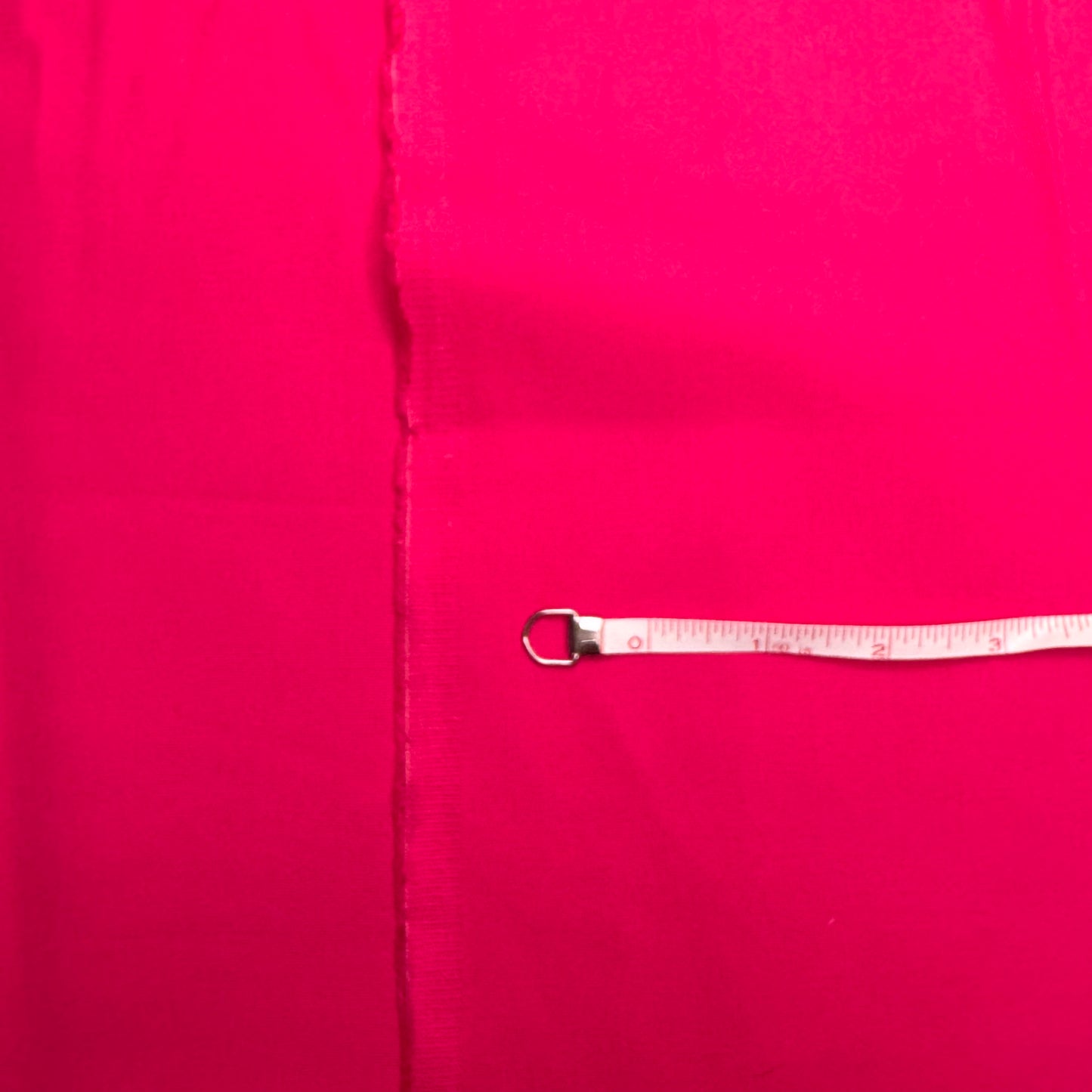 1 1/3 Yds x 54" Bright Pink Lightweight Denim, Slight Stretch Fabric