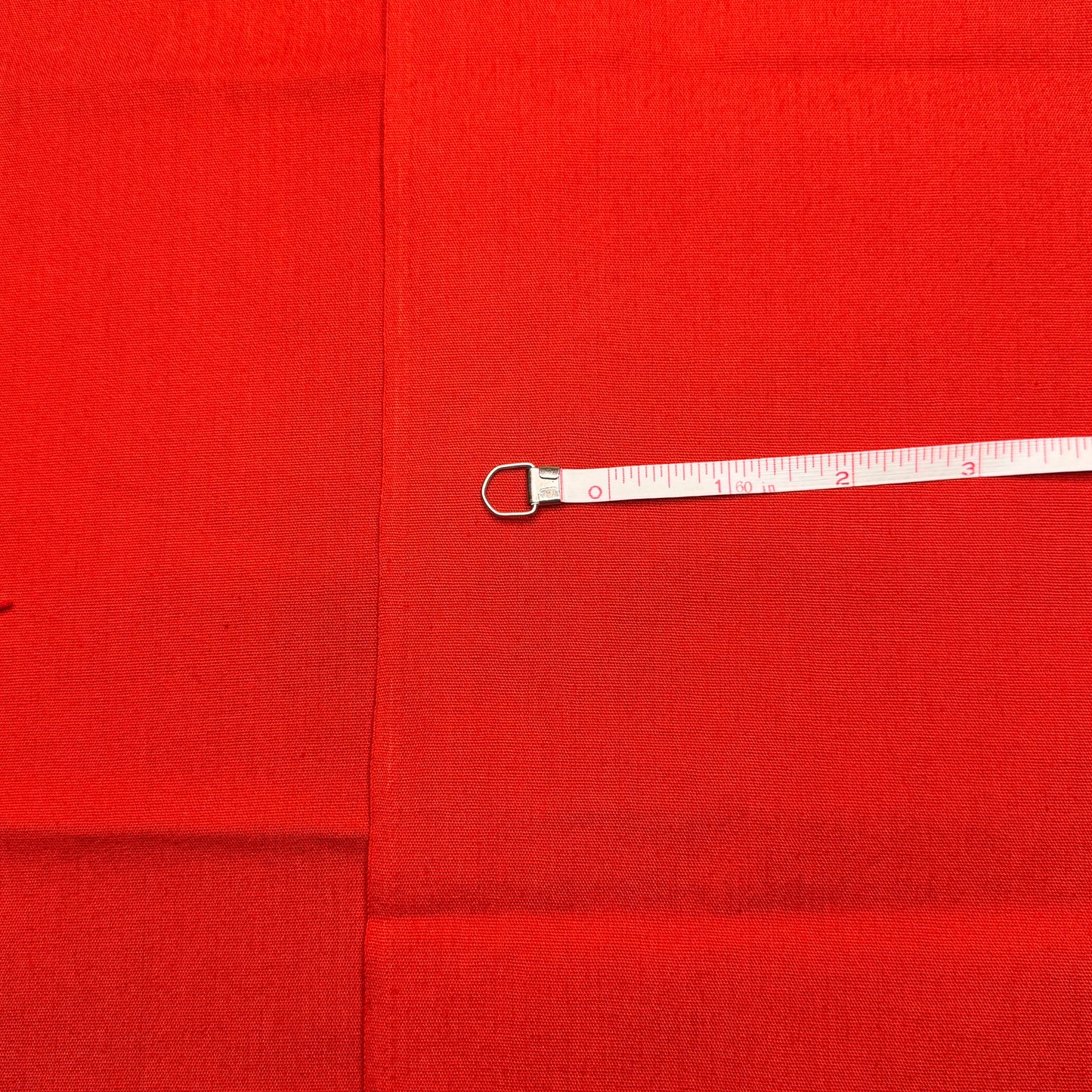 1 1/2 Yds x 45" Orange Red Polyester (blend?) Fabric