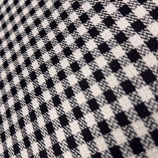 2 Yds x 60" Black and White Checkered Weave Cotton Fabric