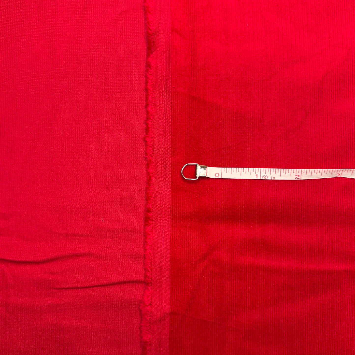 2 Yds x 64" Red Micro Corduroy Cotton Fabric
