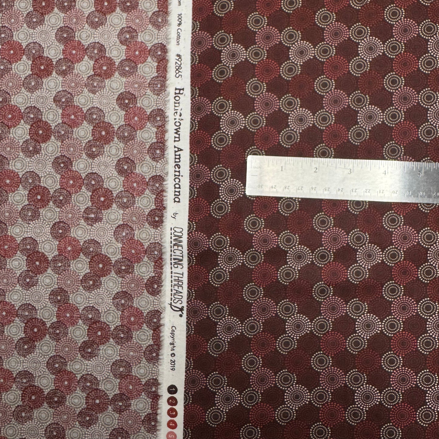 5 1/3 Yds x 44" Dark Barn Red Independence Hometown Americana by Connecting Threads Cotton Fabric