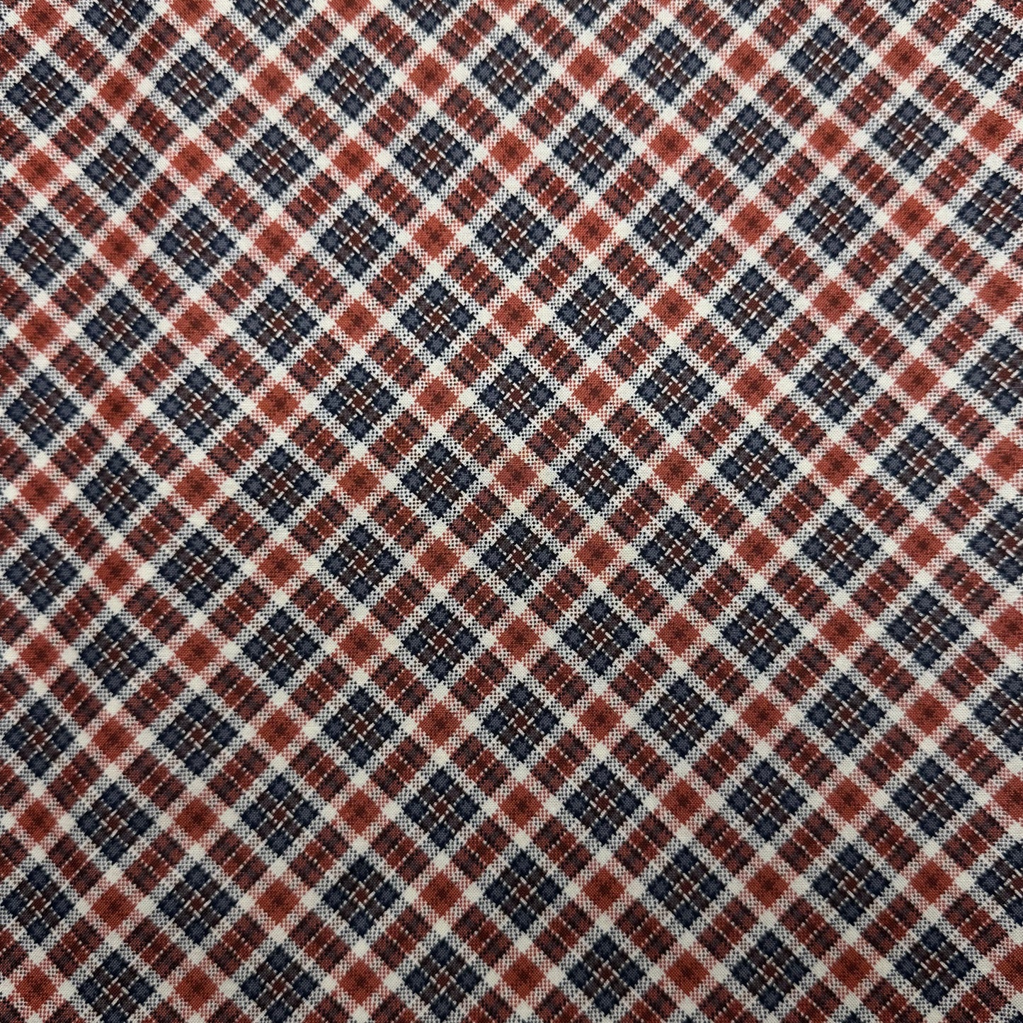9 1/2 Yds x 44" Diagonal Plaid Print Hometown Americana II by Connecting Threads Cotton Fabric