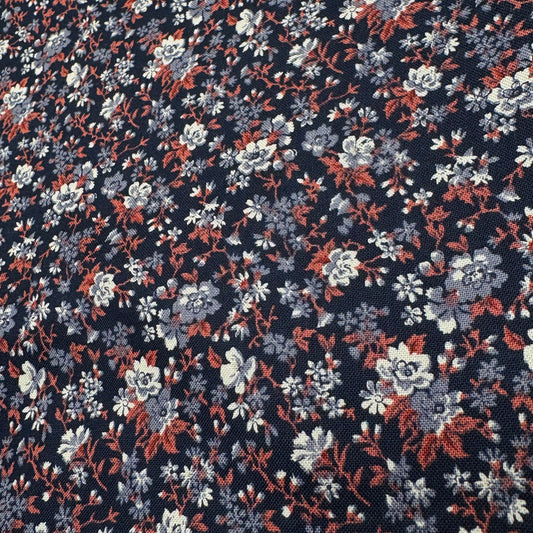9 1/4 Yds x 44" Cool Floral Hometown Americana by Connecting Threads Cotton Fabric