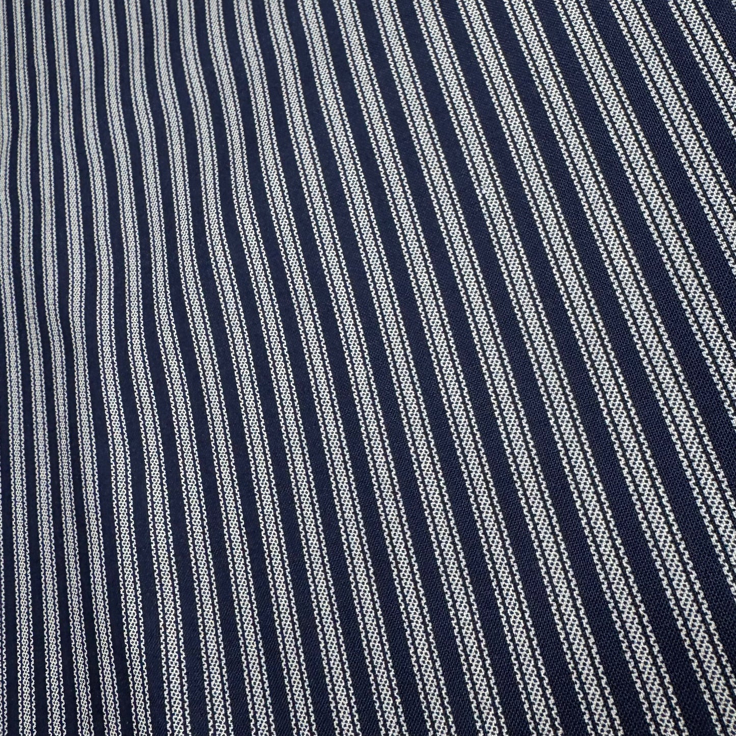 6 1/2 Yds x 44" Ticking Stripe Navy Hometown Americana by Connecting Threads Cotton Fabric