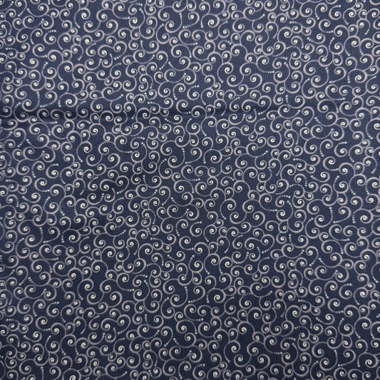 6 1/2 Yds x 44" Blueberry Swirl Hometown Americana II by Connecting Threads Cotton Fabric