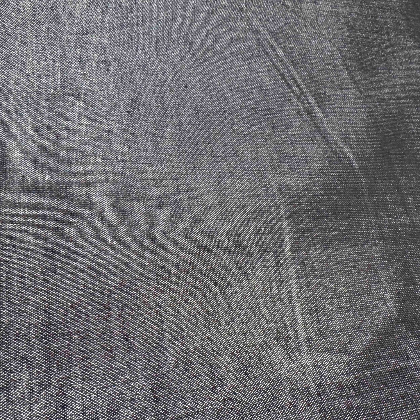 1 Yd x 46" Silver Black Shiny Synthetic Fabric
