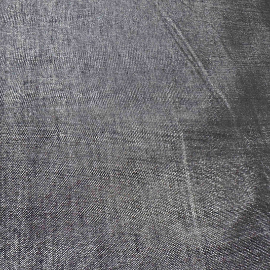 1 Yd x 46" Silver Black Shiny Synthetic Fabric