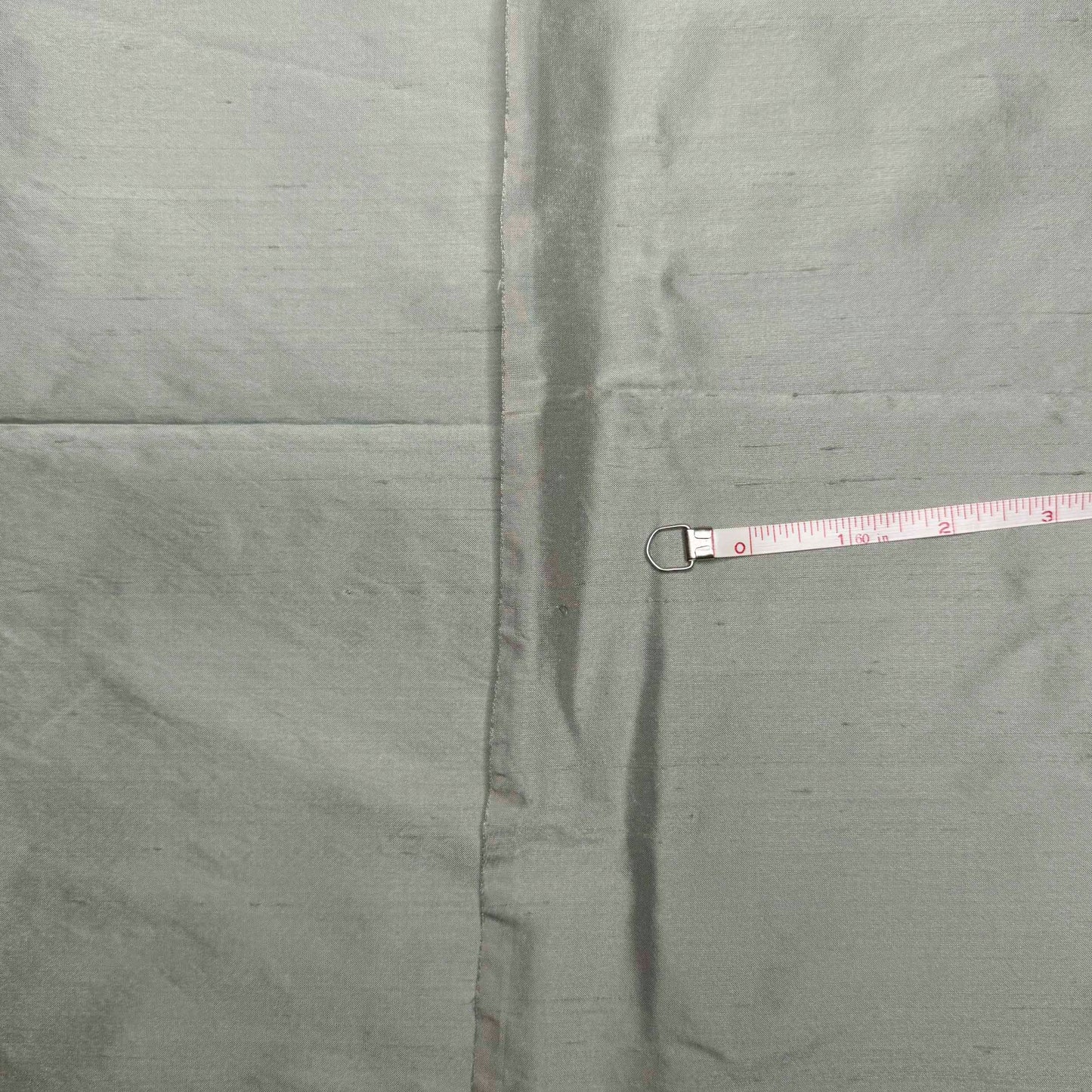 1 3/8 Yds x 45" Sage Green Textured Silk Fabric