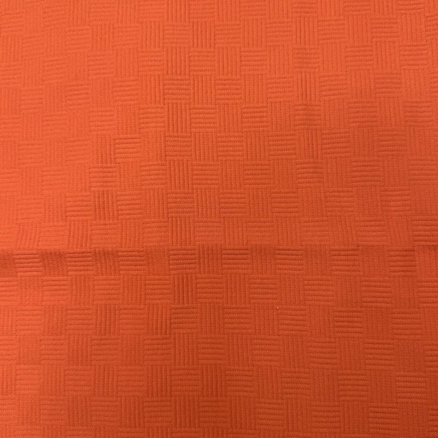 3 3/8 Yds x 52" Orange Basket Weave Texture Heavy Cotton Fabric