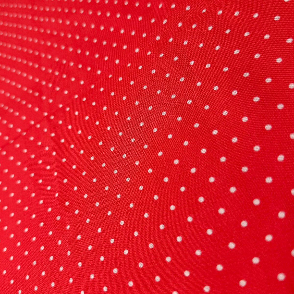 2 3/4 Yds x 56" Red White Mini Polka Dot Natural Woven Fabric