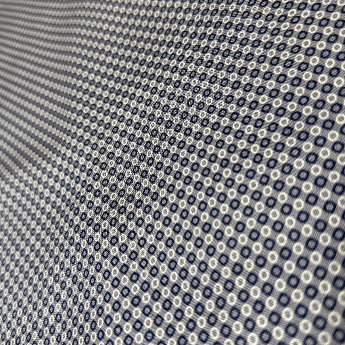 ✂️ 44" Blue Navy Circle Grid Hometown Americana II by Connecting Threads Cotton Fabric