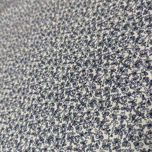 ✂️ 44" Blue White Small Floral Hometown Americana II by Connecting Threads Cotton Fabric