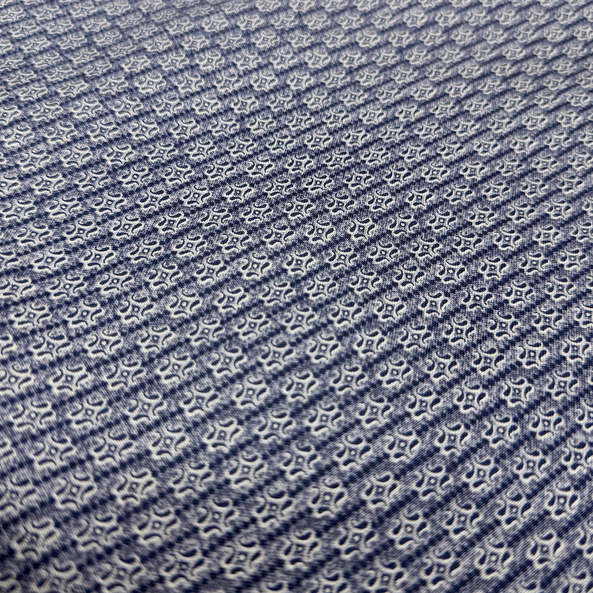 ✂️ 44" Navy Blue Geometric Hometown Americana by Connecting Threads Cotton Fabric&nbsp;