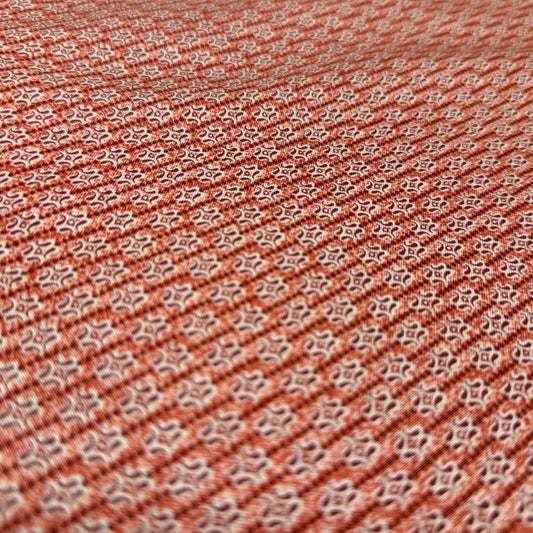 ✂️ 44" Red Orange Geometric Hometown Americana by Connecting Threads Cotton Fabric
