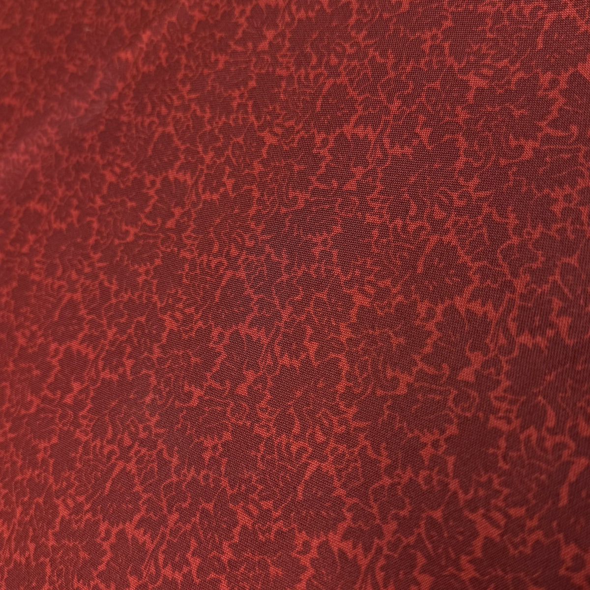 1 2/3 Yds x 44" Red Floral Oxford Hall by Connecting Threads Cotton Fabric